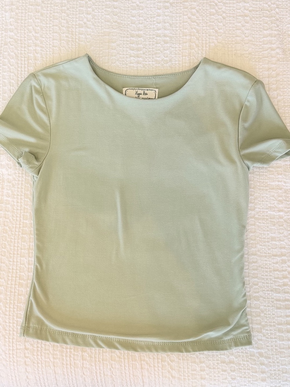 Green Short Sleeve Top